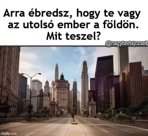 Arra ébredsz, hogy te vagy az utolsó ember a földön. Mit teszel?