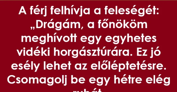 Vicc: A férj felhívja a feleségét Vicc: A férj felhívja a feleségét