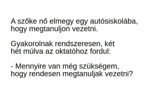 Vicc: A szőke nő elmegy egy autósiskolába, hogy megtanuljon vezetni – TUDNOD…