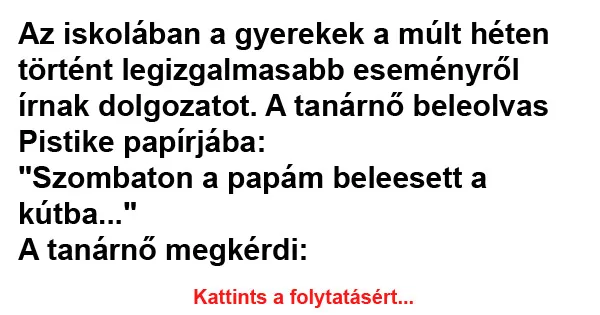 Vicc: Az iskolában a gyerekek Vicc: Az iskolában a gyerekek