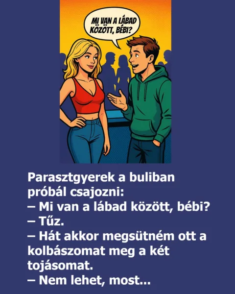 Vicc: Buliban próbál csajozni