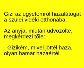 Vicc: Gizi stoppol Vicc: Gizi stoppol