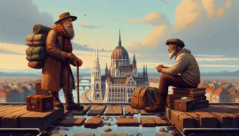 Vicc: Józsi bácsi megy a fővárosba, és a város közepén megáll egy kicsit pihenni…