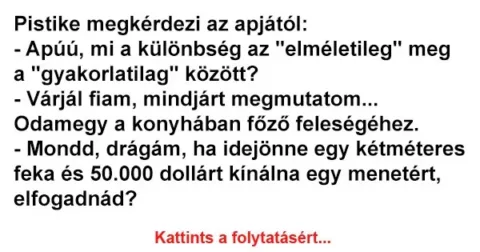 Vicc: Pistike megkérdezi az apjától