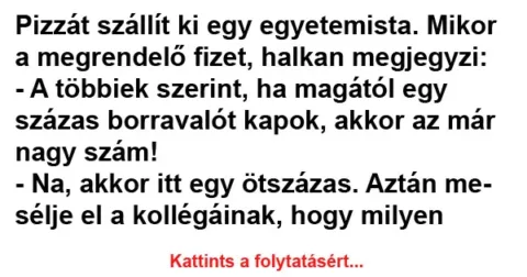 Vicc: Pizzát szállít ki egy egyetemista