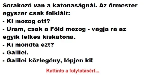 Vicc: Sorakozó van a katonaságnál Vicc: Sorakozó van a katonaságnál