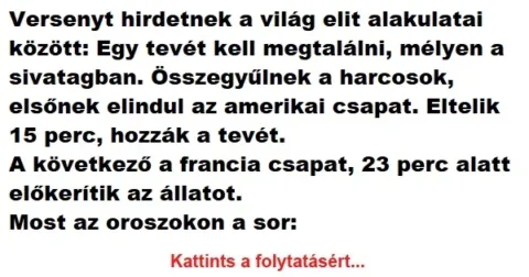 Vicc: Versenyt hirdetnek a világ elit alakulatai között