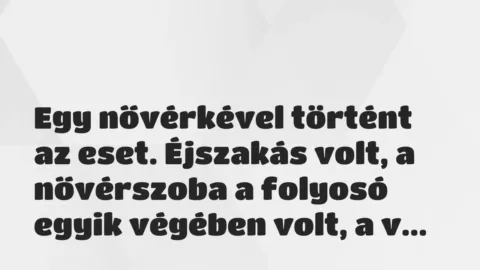 Vicces történet:
Egy nővérkével történt az eset. Éjszakás volt, … Vicces történet:
Egy nővérkével történt az eset. Éjszakás volt, …