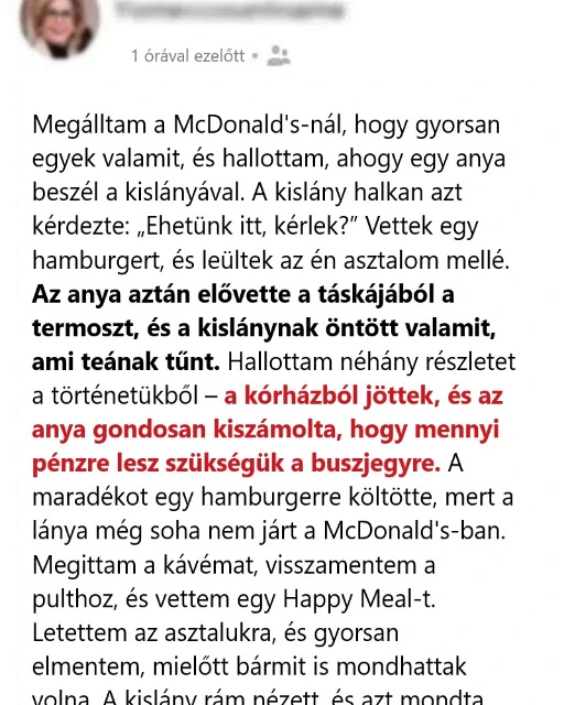 Az ebéd, ami emlékeztetett arra, mit jelent a kedvesség