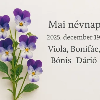 Mai névnap – December 19.: Viola, Bonifác, Bónis és Dárió
