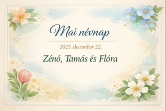 Mai névnap – December 22.: Zénó, Tamás és Flóra