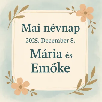 Mai névnap – December 8.: Mária és Emőke