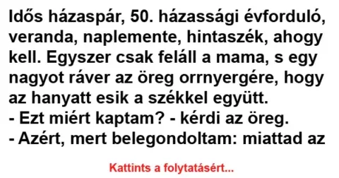 Vicces történet: Az 50. házassági évfordulón történt…
