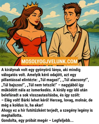 Vicc: A királynak volt egy gyönyörű lánya Vicc: A királynak volt egy gyönyörű lánya