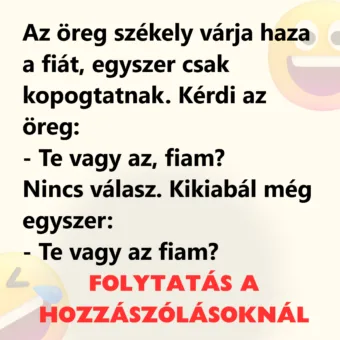 Vicc: Az öreg székely várja haza a fiát Vicc: Az öreg székely várja haza a fiát