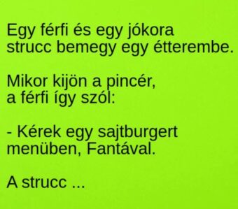 Vicc: Egy férfi és egy jókora strucc bemegy egy étterembe – TUDNOD…