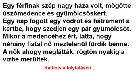 Vicc: Egy férfinak szép nagy háza volt