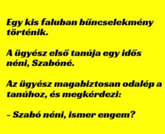 Vicc: Egy kis faluban büntető tárgyalást tartanak. Az ügyész első…