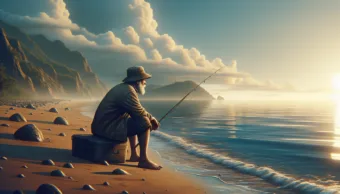 Vicc: Egy öreg halász ül a tengerparton, és nézi a Vicc: Egy öreg halász ül a tengerparton, és nézi a vizet.