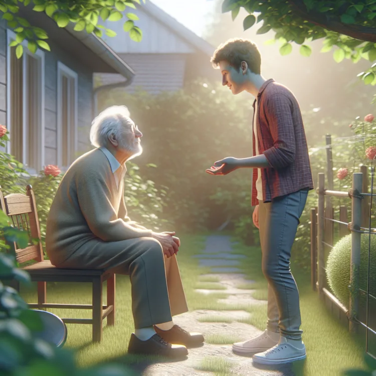 Vicc: Egy öregember ül a kertjében, amikor egy fiatalember odamegy hozzá, és megkérdezi:…