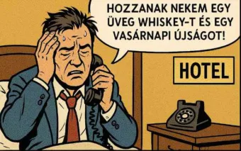 Vicc: Egy részeg üzletember kivesz egy szobát
