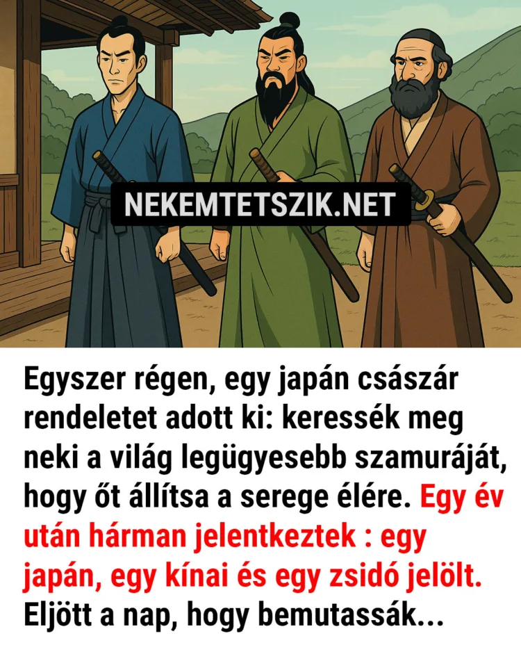Vicc: Egyszer, nagyon régen, amikor Japán még a nagy szamurájok Vicc: Egyszer, nagyon régen, amikor Japán még a nagy szamurájok idejét élte