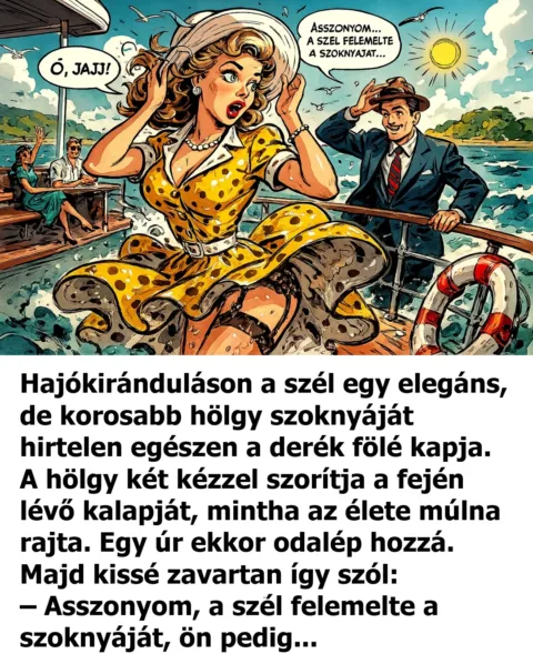 Vicc: Hajókirándulás, erős szél Vicc: Hajókirándulás, erős szél