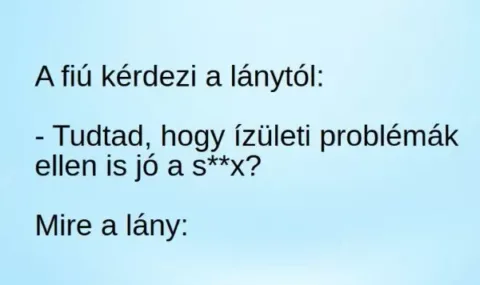 Vicc: Ízületi problémák ellen is kiváló –