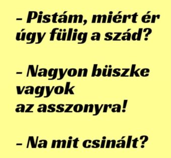 Vicc: Nagyon büszke vagyok az asszonyra –