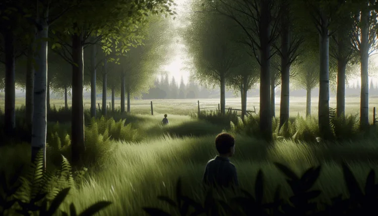 Vicc: Pistabá egy nap kimegy a mezőre, és látja, hogy a fák között egy kisfiú sír.