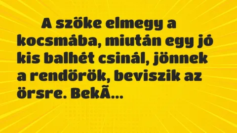 Viccek: 
		  
		  A szőke elmegy a kocsmába, miután egy jó kis…