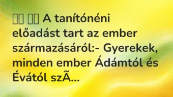 Viccek: A tanítónéni előadást tart az ember…