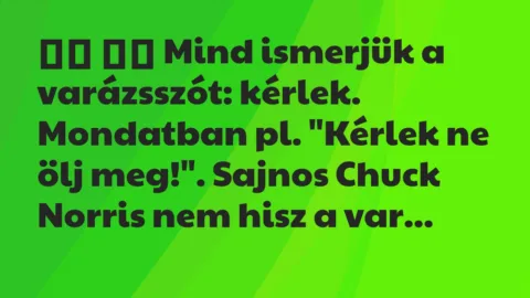 Viccek:
Mind ismerjük a varázsszót: kérlek. Mondatban pl…. Viccek:
Mind ismerjük a varázsszót: kérlek. Mondatban pl….