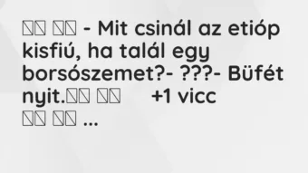 Viccek: – Mit csinál az etióp kisfiú, ha talál egy…
