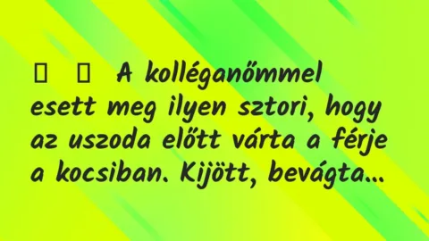 Vicces történet:
A kolléganőmmel esett meg ilyen sztori, hogy az uszoda… Vicces történet:
A kolléganőmmel esett meg ilyen sztori, hogy az uszoda…