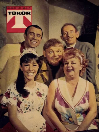 1968. Kósa András, Kazal László. Kabos László, Vass Mari, Lorán Lenke. #RK1768289402