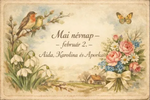 Mai névnap – február 2.: Aida, Karolina és Aporka