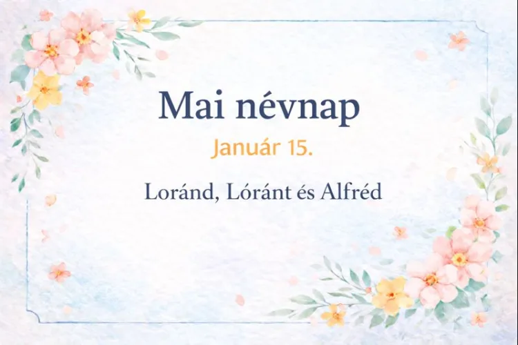 Mai névnap – január 15. Loránd, Lóránt és Alfréd Mai névnap – január 15.: Loránd, Lóránt és Alfréd