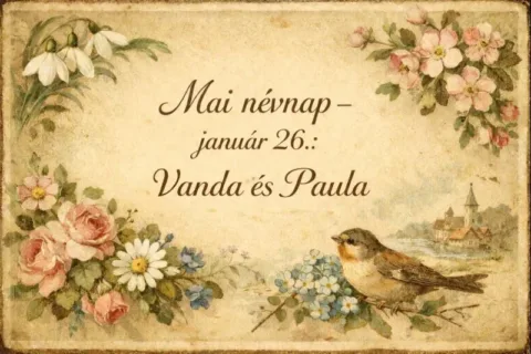 Mai névnap – január 26.: Vanda és Paula