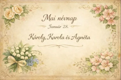 Mai névnap – január 28.: Károly, Karola és Agnéta