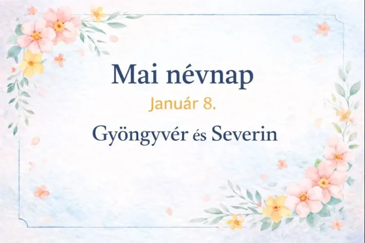 Mai névnap – január 8. Gyöngyvér és Severin Mai névnap – január 8.: Gyöngyvér és Severin