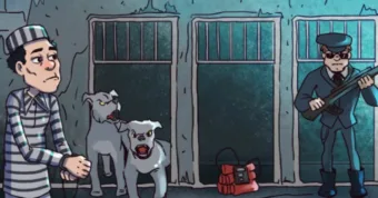 Rejtvény: Egyetlen ajtón keresztül lehet biztonságosan megszökni a börtönből. Ha…