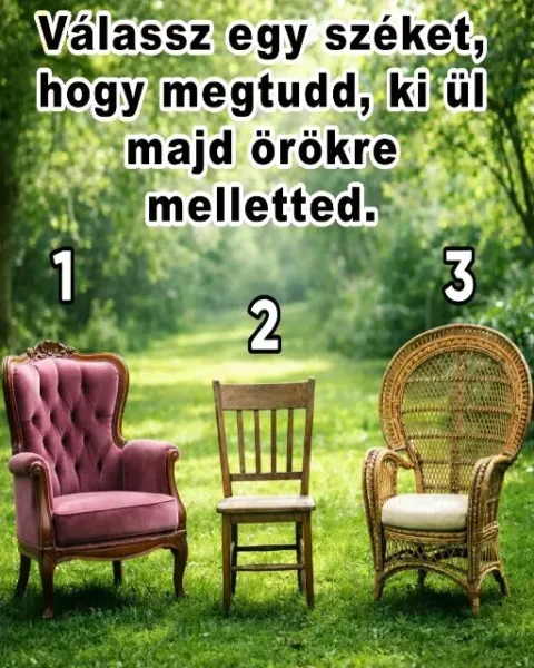 Rejtvény: Válassz egy széket, hogy megtudd, ki ül majd örökre