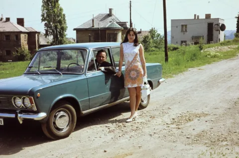 Szpáhi utca , háttérben a Bogár utca épületei. 1974 körül, Szpáhi utca , háttérben a Bogár utca épületei. 1974 körül, fortepan/300046/Gépés… #RK1767095342