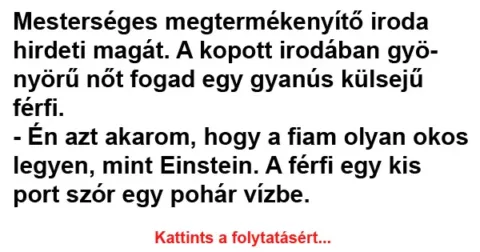 Vicc: Mesterséges megtermékenyítő iroda hirdeti magát