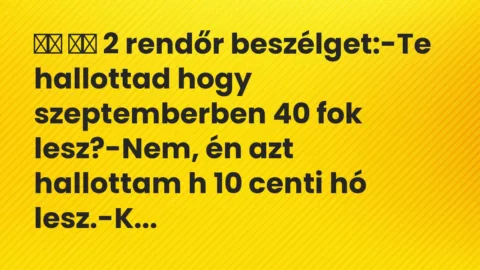 Viccek: 
		  
		  2 rendőr beszélget:-Te hallottad hogy…