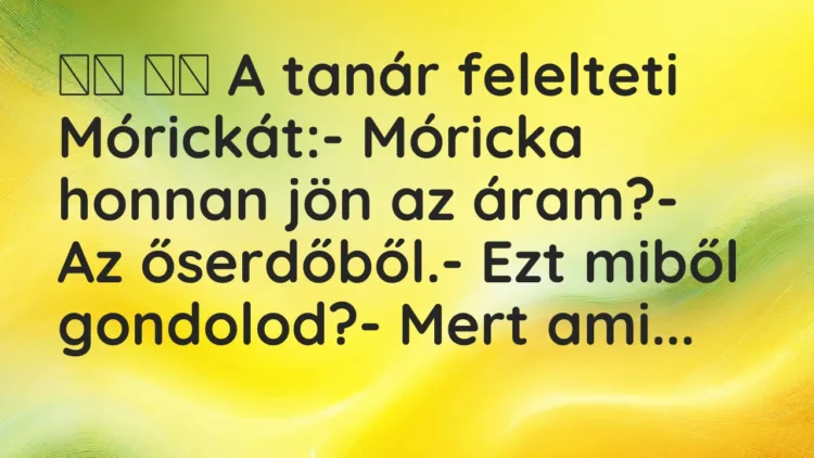 Viccek: A tanár felelteti Mórickát:- Móricka honnan… Viccek: A tanár felelteti Mórickát:- Móricka honnan…