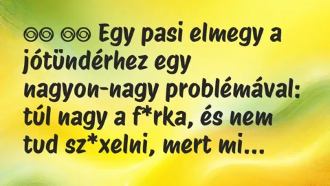 Viccek:
Egy pasi elmegy a jótündérhez egy nagyon-nagy… Viccek:
Egy pasi elmegy a jótündérhez egy nagyon-nagy…