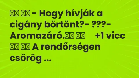 Viccek: 
		  
		  – Hogy hívják a cigány börtönt?- ???-…