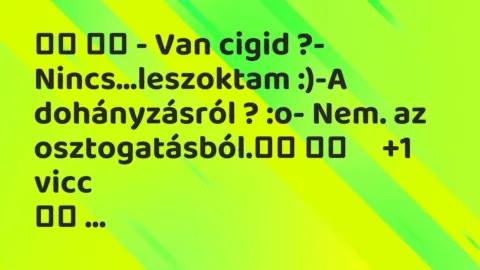 Viccek: 
		  
		  – Van cigid ?- Nincs…leszoktam :)-A…